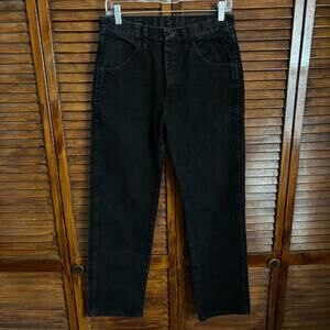 Rustler Men's Black Wash Denim Jeans - Straight Leg 100% Cotton - Size 30x30